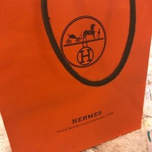 Hermes paper gift bag shopping bag with inserts